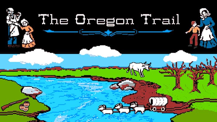 Oregon Trail game DOS front cover