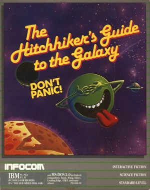 The Hitchhiker's Guide to the Galaxy DOS front cover