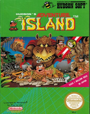 Adventure Island DOS front cover