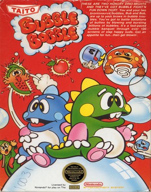 Bubble Bobble NES front cover
