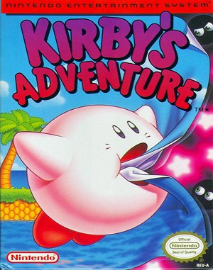 Kirby's Adventure NES front cover
