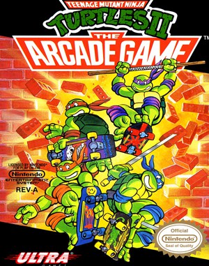 Teenage Mutant Ninja Turtles II: The Arcade Game NES front cover