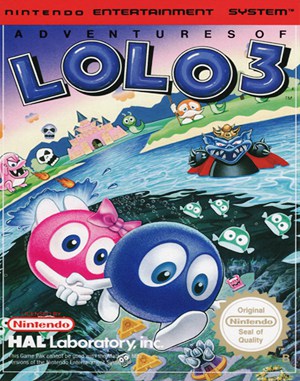 Adventures of Lolo 3 NES front cover
