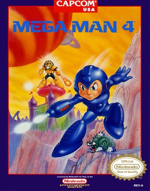 Mega Man 4 NES front cover