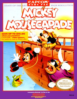 Mickey Mousecapade NES front cover