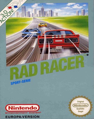 Rad Racer NES front cover