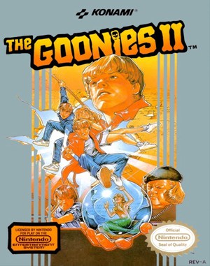 The Goonies II NES front cover