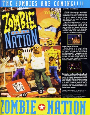 Zombie Nation NES front cover