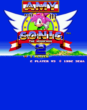 Amy Rose in Sonic the Hedgehog 2 Genesis front cover